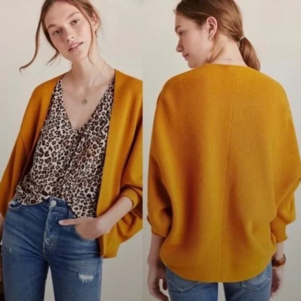 Euc Anthropologie | Akemi + Kin Mina Yellow Mustard Shrug Cardigan O/S